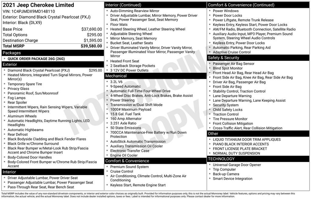 Used 2021 Jeep Cherokee Limited image 4