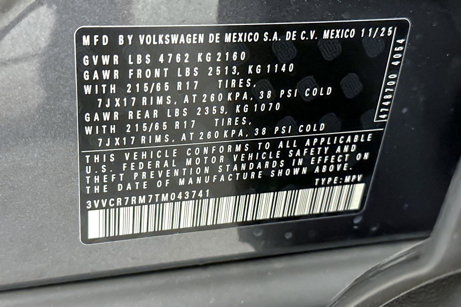 New 2026 Volkswagen Tiguan S image 25