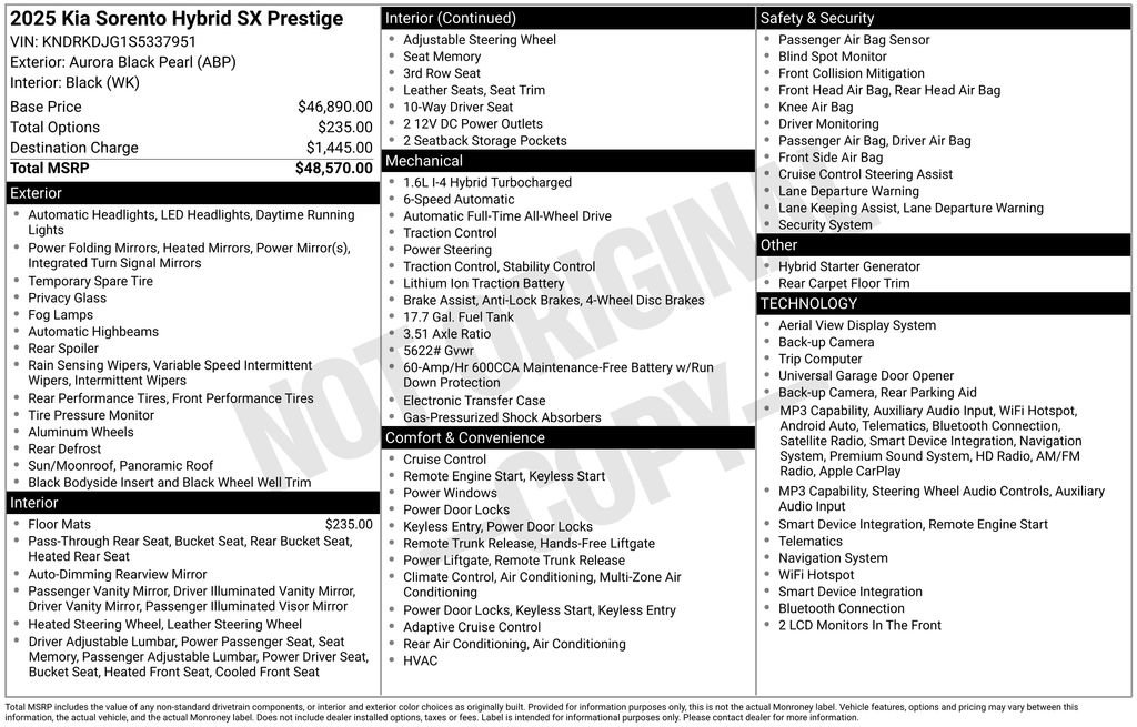 Certified 2025 Kia Sorento SX Prestige AWD/4WD image 28