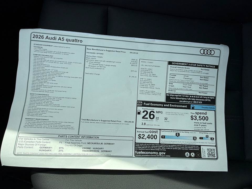 New 2026 Audi A5 Premium AWD/4WD image 33