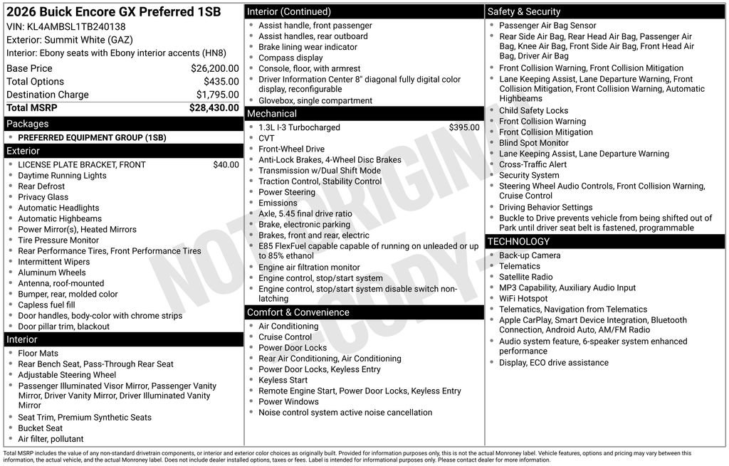 New 2026 Buick Encore GX Preferred FWD image 5