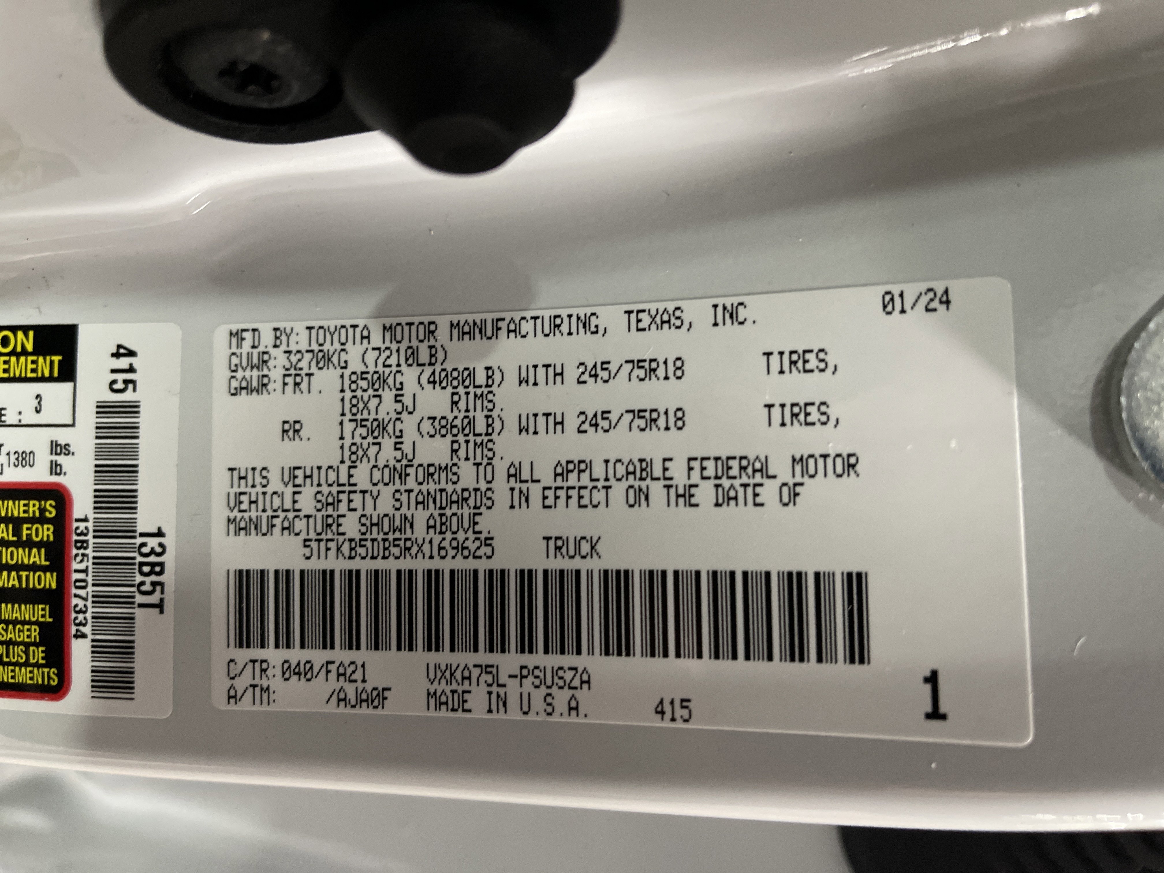 Used 2024 Toyota Tundra SR w/ SR Tow Package image 26