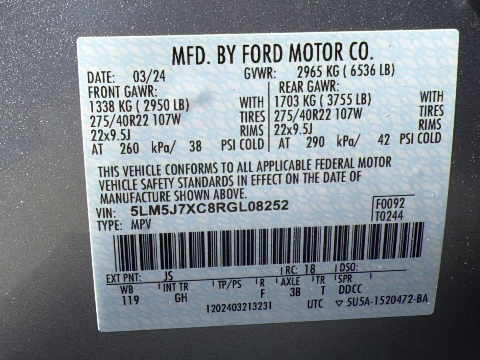 Used 2024 Lincoln Aviator Reserve w/ Jet Package AWD/4WD image 24