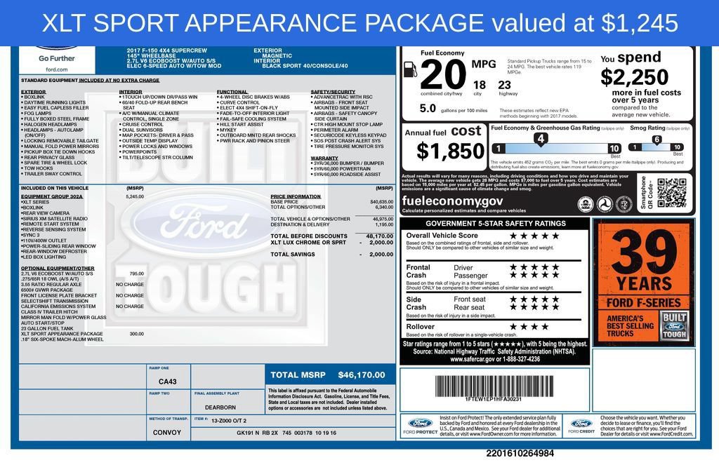 Used 2017 Ford F150 XLT w/ Equipment Group 302A Luxury AWD/4WD image 6