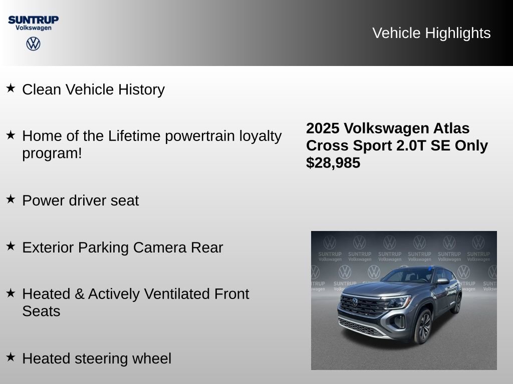 Used 2025 Volkswagen Atlas Cross Sport SE image 8