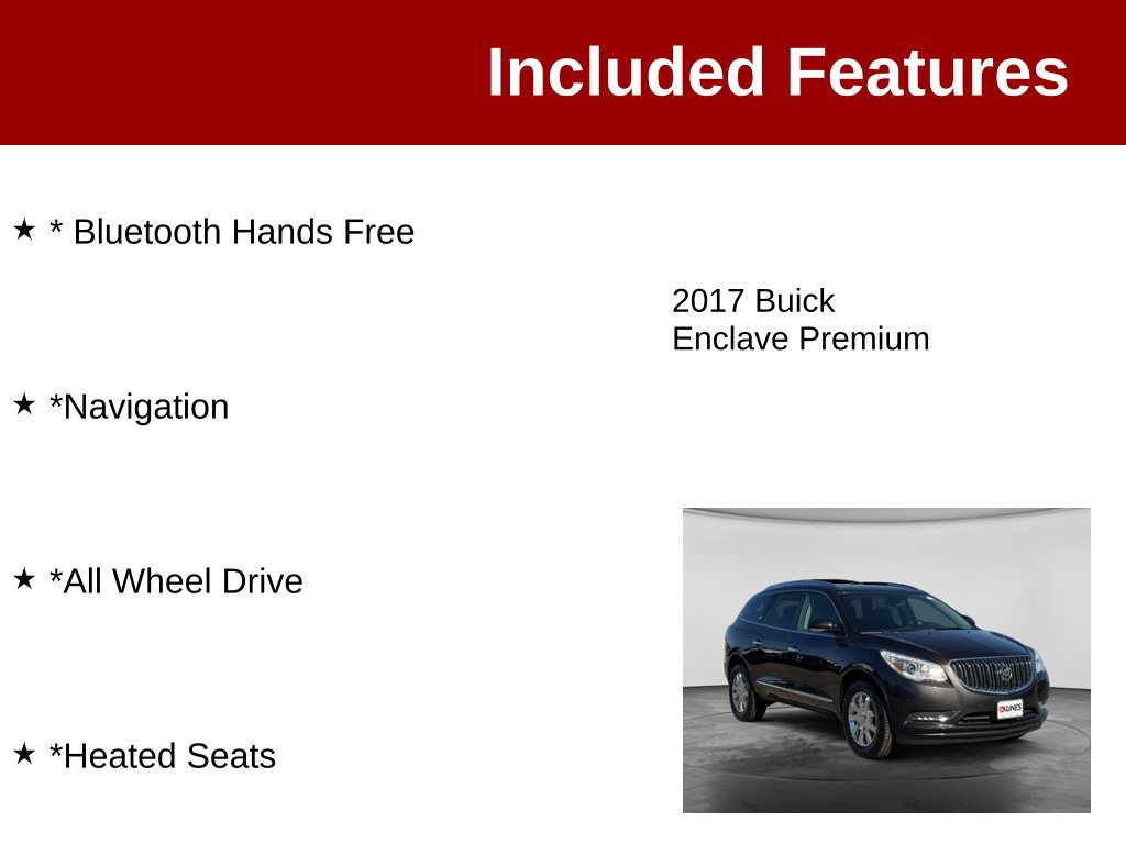 Used 2017 Buick Enclave Premium AWD/4WD image 3