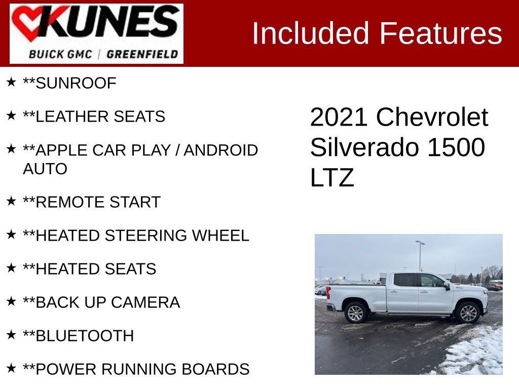 Used 2021 Chevrolet Silverado 1500 LTZ w/ Safety Package II image 2
