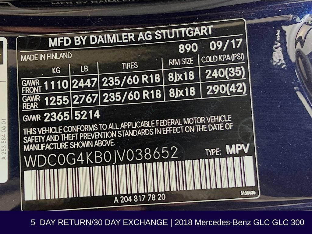 Used 2018 Mercedes-Benz GLC 300 4MATIC image 35