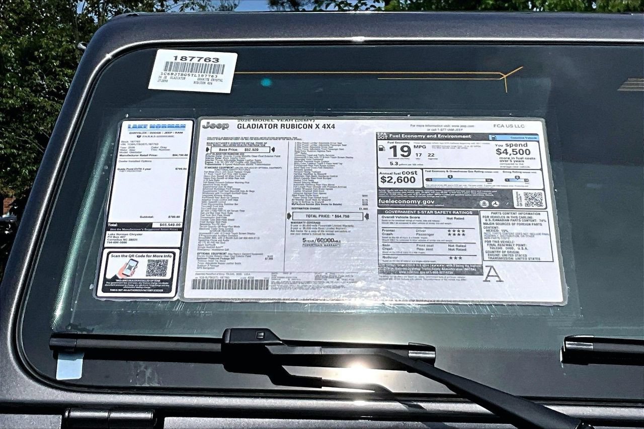 New 2026 Jeep Gladiator Rubicon AWD/4WD image 37