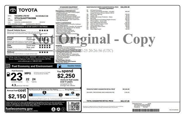 Used 2026 Toyota Tacoma Limited w/ Tow Tech Package AWD/4WD image 17