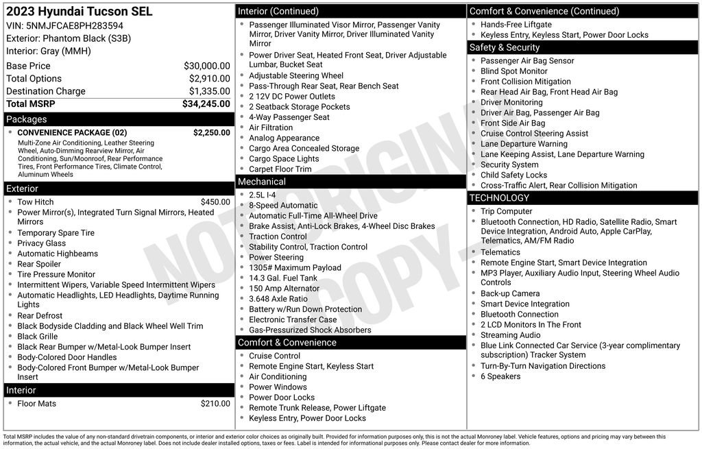 Used 2023 Hyundai Tucson SEL w/ Convenience Package AWD/4WD image 17