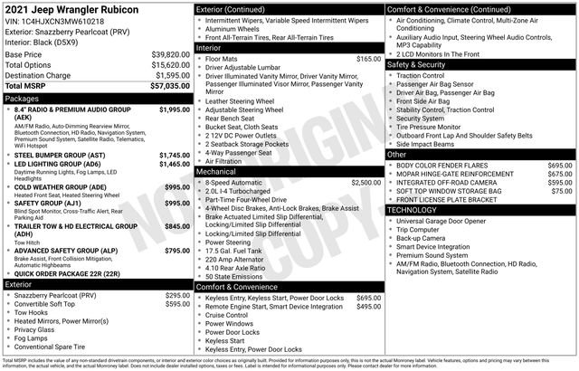 Used 2021 Jeep Wrangler Rubicon image 15