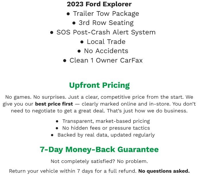 Used 2023 Ford Explorer XLT w/ Class IV Trailer Tow Package image 2