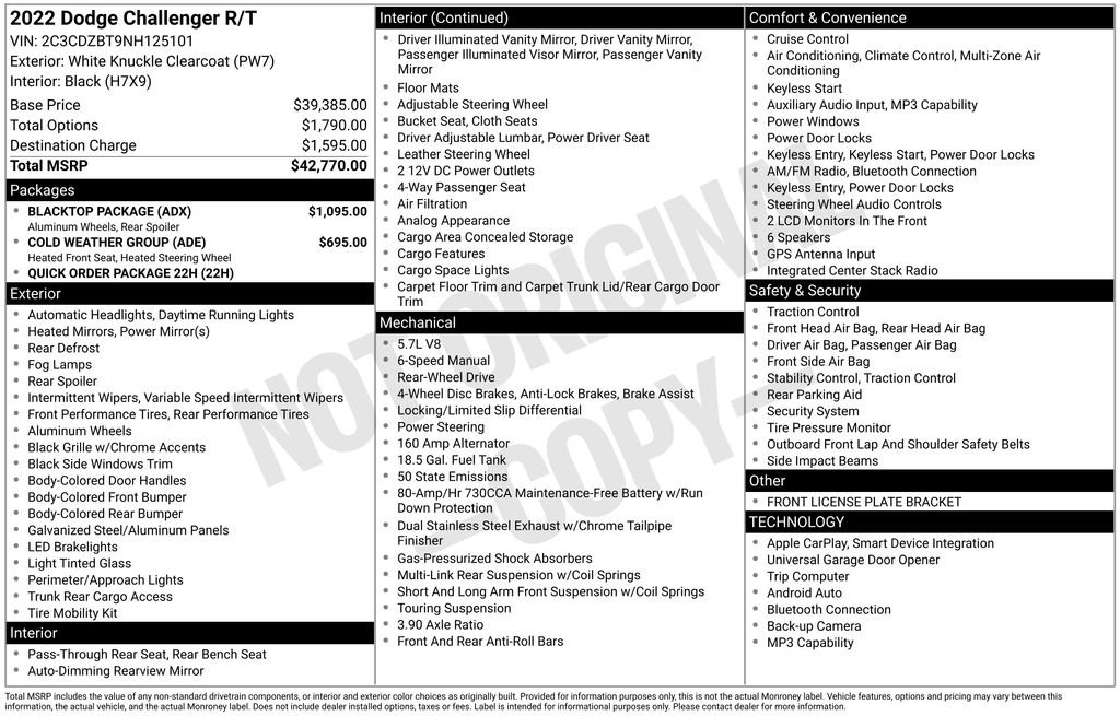 Used 2022 Dodge Challenger R/T w/ Blacktop Package image 39