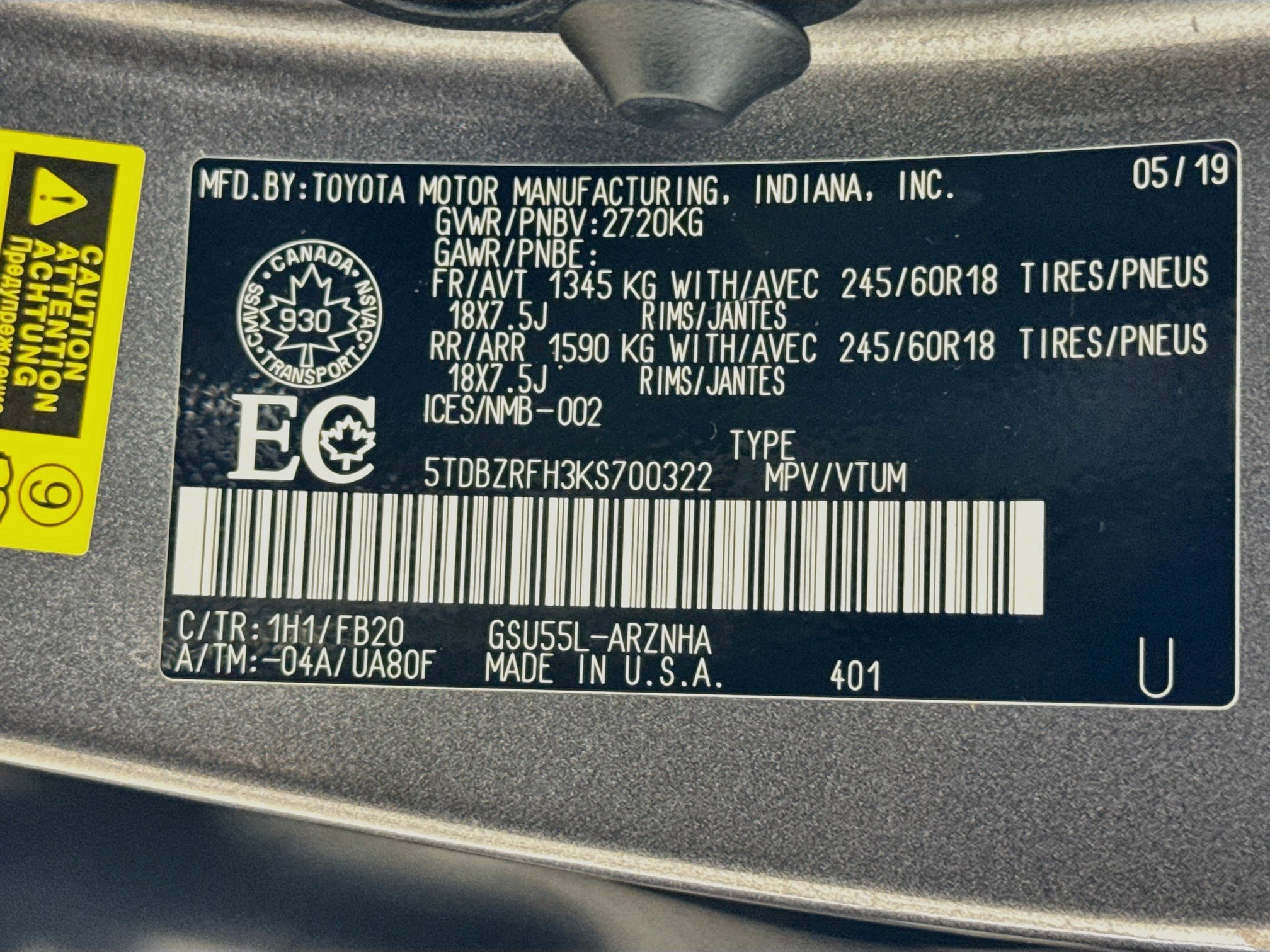 Used 2019 Toyota Highlander LE AWD/4WD image 28