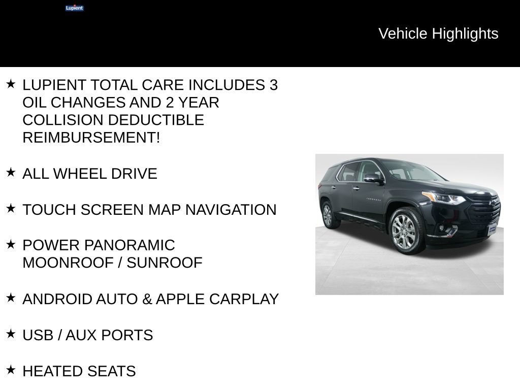 Used 2018 Chevrolet Traverse Premier w/ LPO, Black Accent Package AWD/4WD image 7
