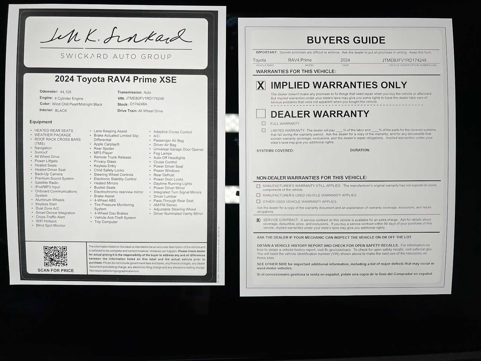 Used 2024 Toyota RAV4 XSE w/ Weather Package AWD/4WD image 44