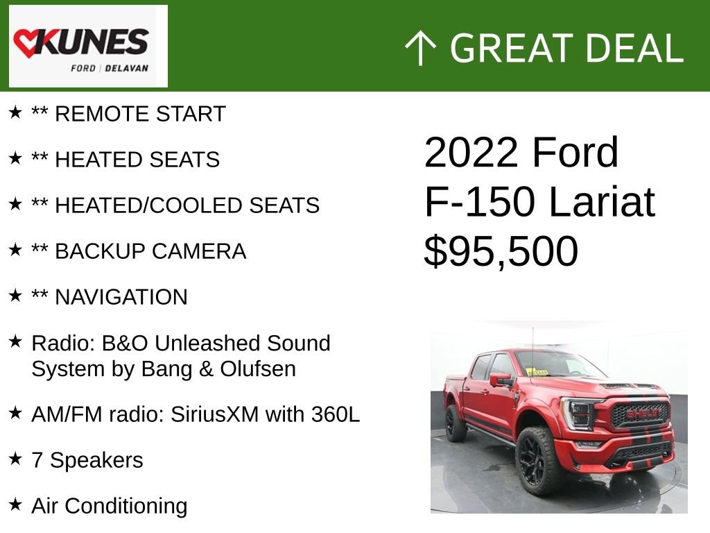 Used 2022 Ford F150 Lariat w/ Equipment Group 502A High image 2