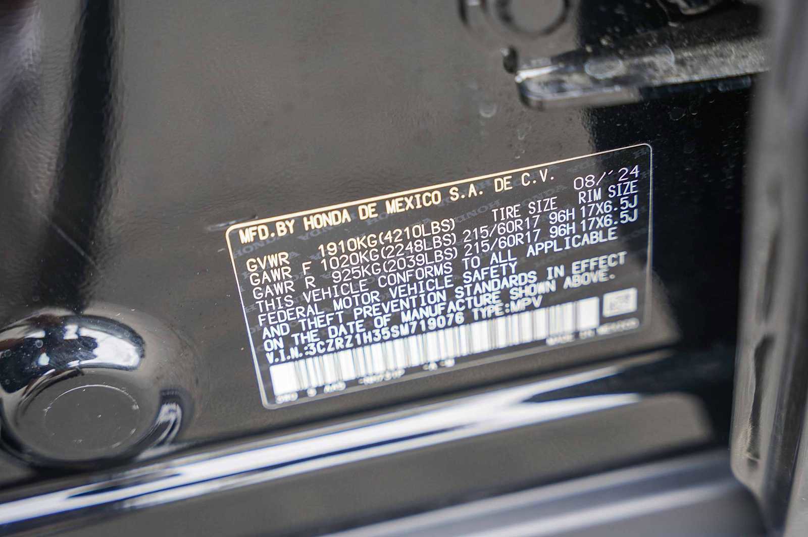 Certified 2025 Honda HR-V LX image 25