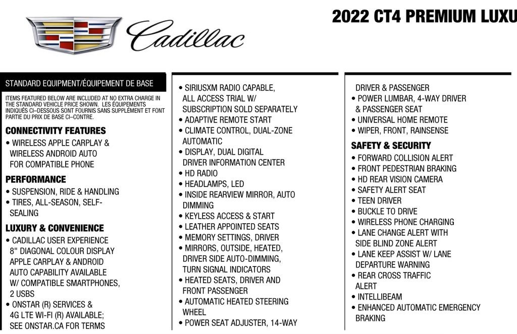 Used 2022 Cadillac CT4 Premium Luxury AWD/4WD image 3