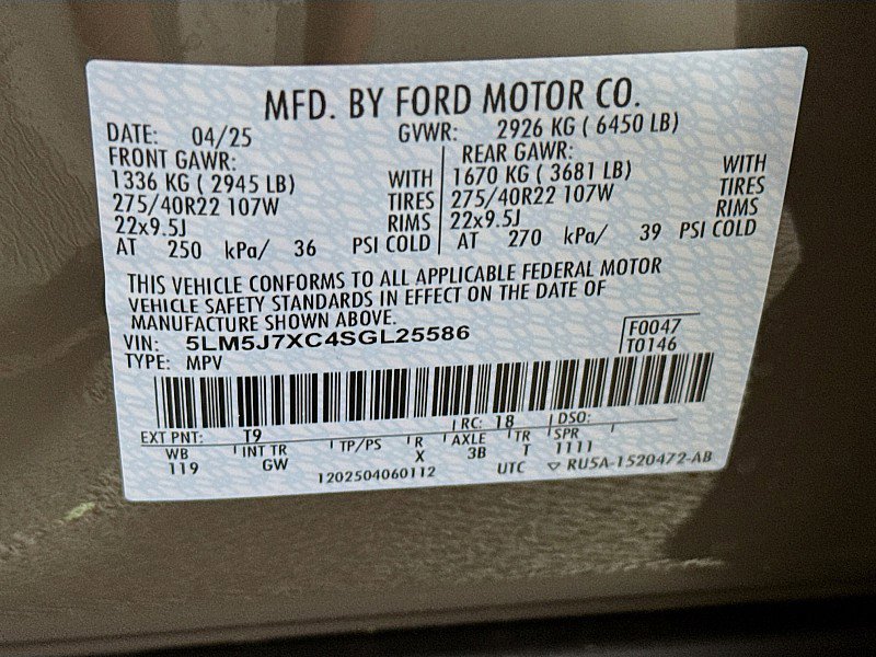 New 2025 Lincoln Aviator Reserve w/ Equipment Group 201A image 34