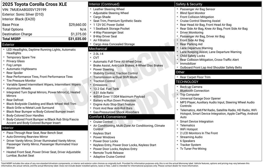 Certified 2025 Toyota Corolla Cross XLE AWD/4WD image 33