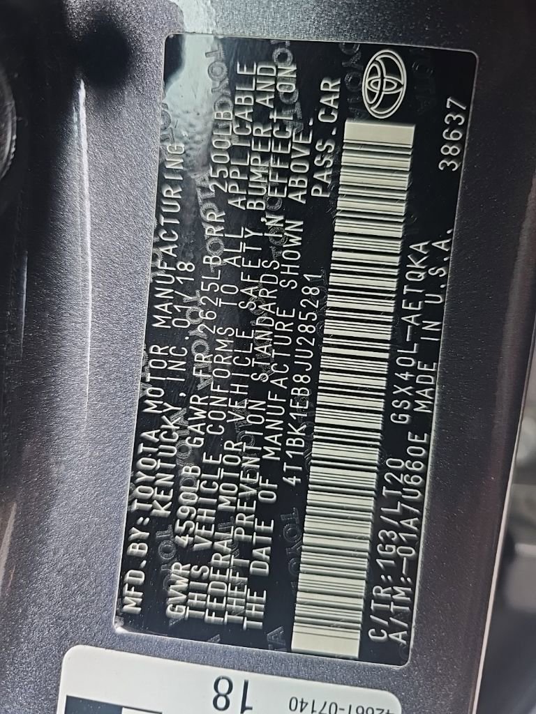 Used 2018 Toyota Avalon Touring w/ All Weather Liner Package FWD image 8