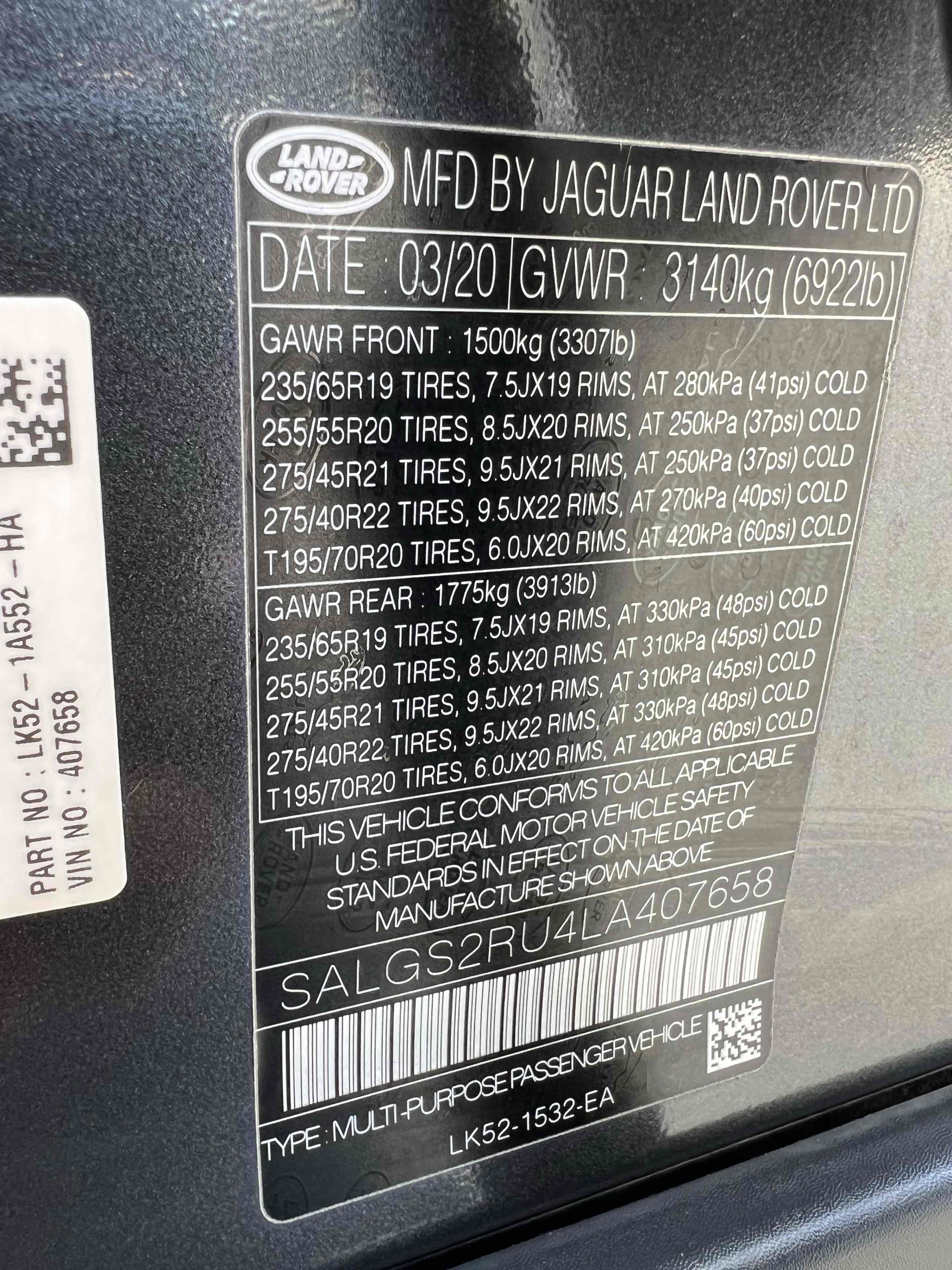 Used 2020 Land Rover Range Rover HSE AWD/4WD image 11