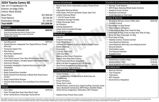 Certified 2024 Toyota Camry SE w/ Convenience Package image 30
