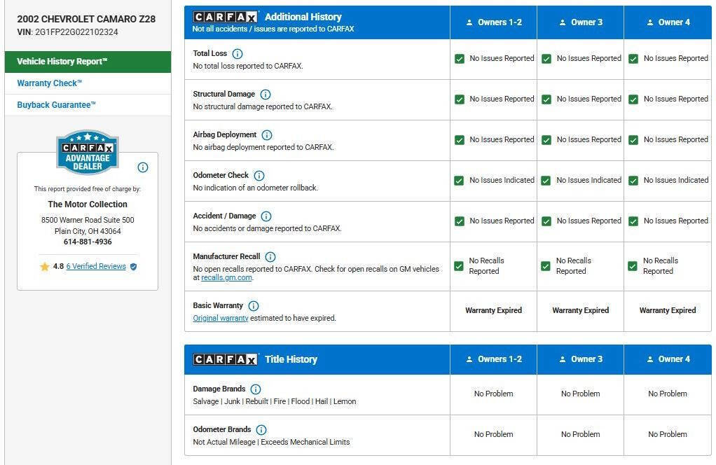 Used 2002 Chevrolet Camaro Z28 w/ Preferred Equipment Group 2 image 13