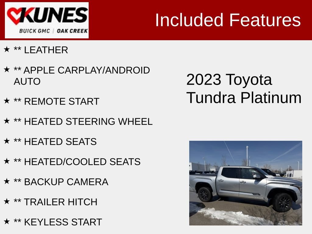 Used 2023 Toyota Tundra Platinum image 2