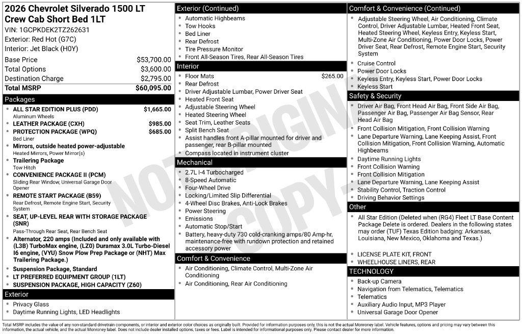 Used 2026 Chevrolet Silverado 1500 LT w/ All Star Edition Plus AWD/4WD image 3