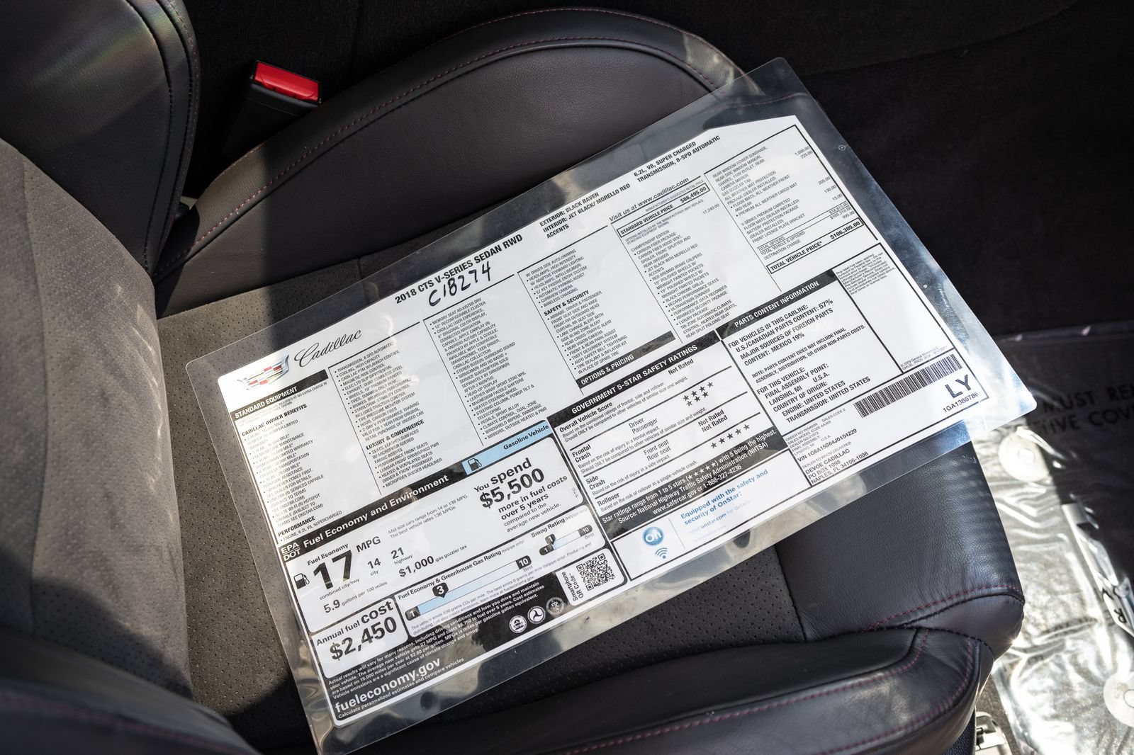 Used 2018 Cadillac CTS V RWD image 50