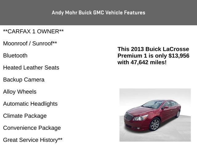 Used 2013 Buick LaCrosse Premium w/ Driver Confidence Package FWD image 4