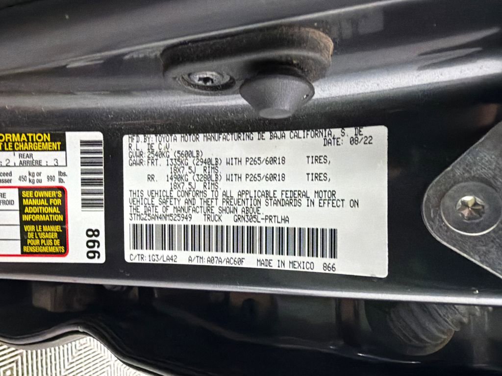 Used 2022 Toyota Tacoma Limited AWD/4WD image 33