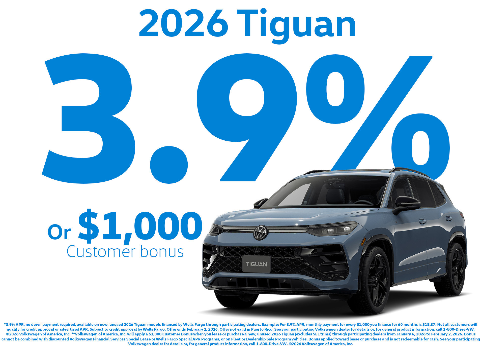 New 2026 Volkswagen Tiguan SE image 3