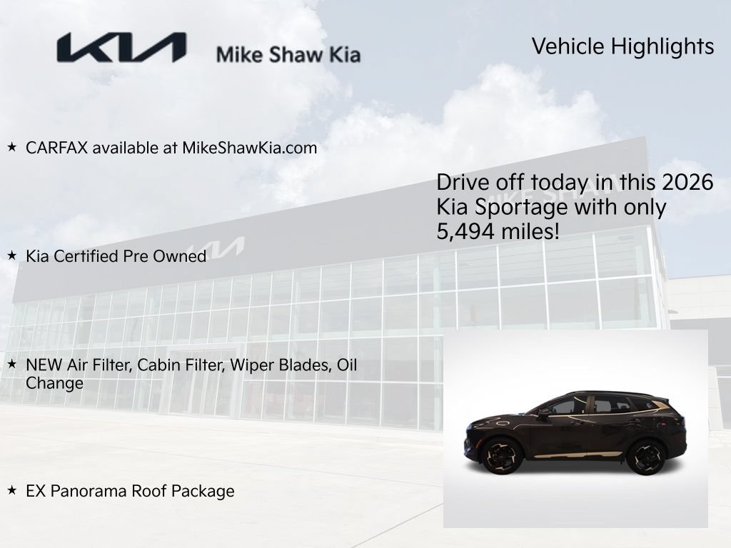 Certified 2026 Kia Sportage EX w/ EX Panorama Roof Package FWD image 10
