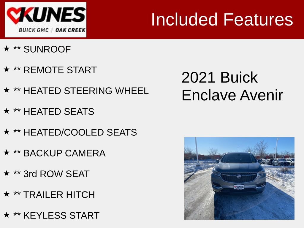 Used 2021 Buick Enclave Avenir w/ Avenir Technology Package image 2