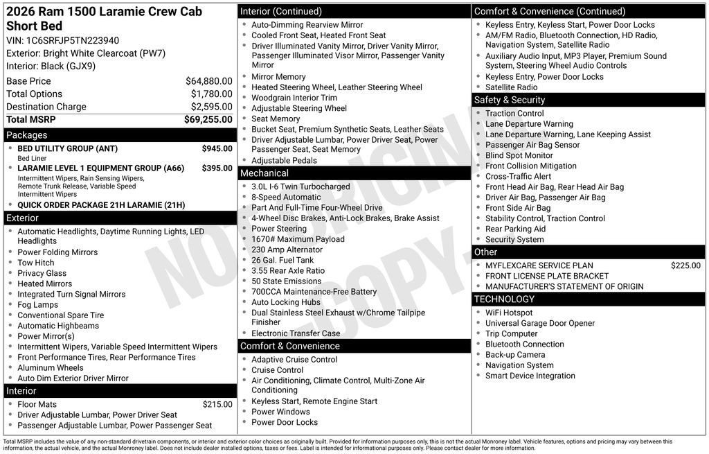 New 2026 RAM 1500 Laramie w/ Bed Utility Group image 4