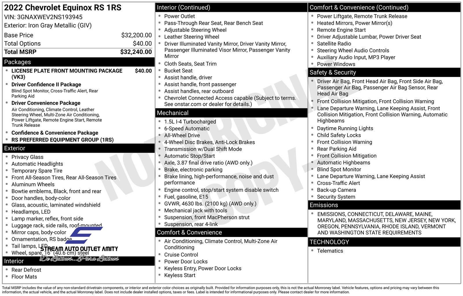 Used 2022 Chevrolet Equinox RS image 40