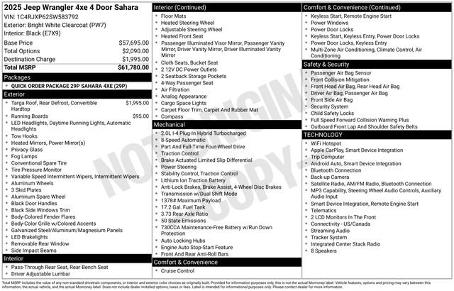 Used 2025 Jeep Wrangler Unlimited Sahara image 33