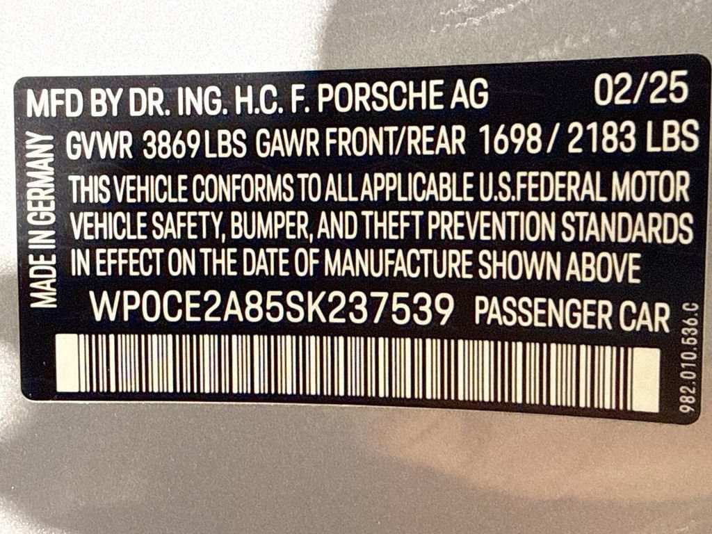 Certified 2025 Porsche 718 Boxster Spyder RS RWD image 30