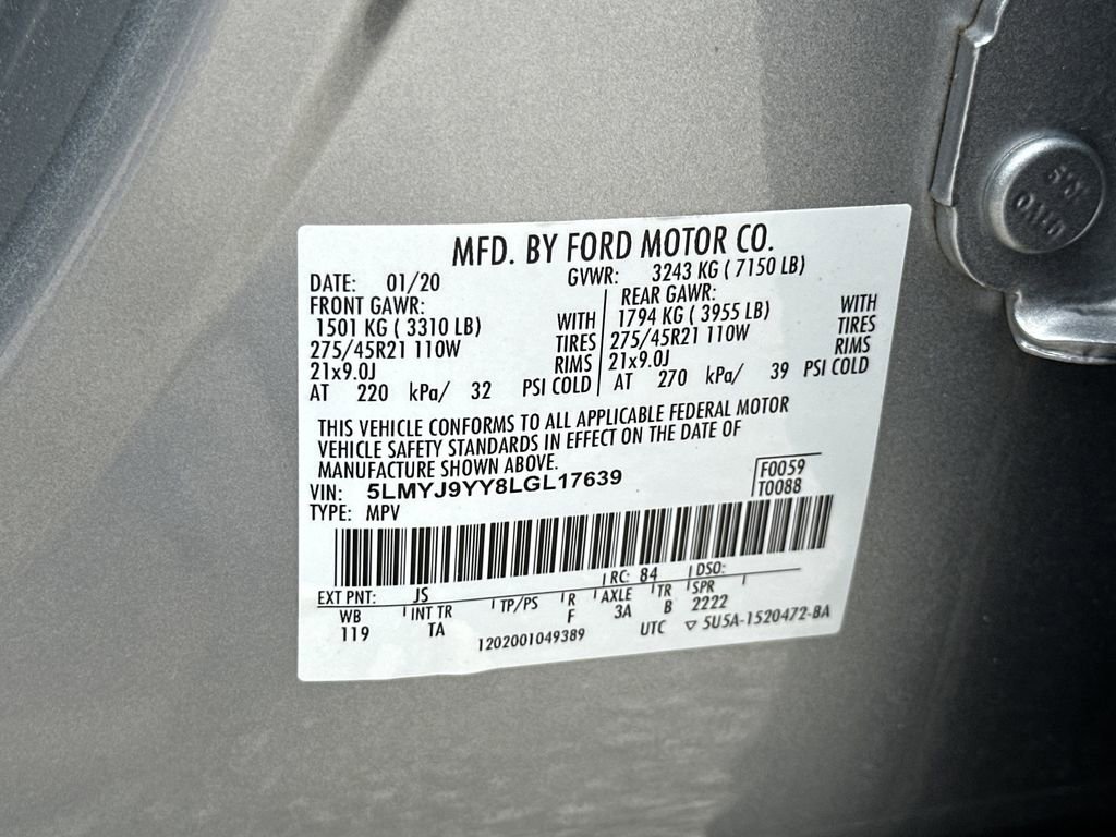 Used 2020 Lincoln Aviator Black Label Grand Touring w/ Class IV Trailer Tow Package image 38