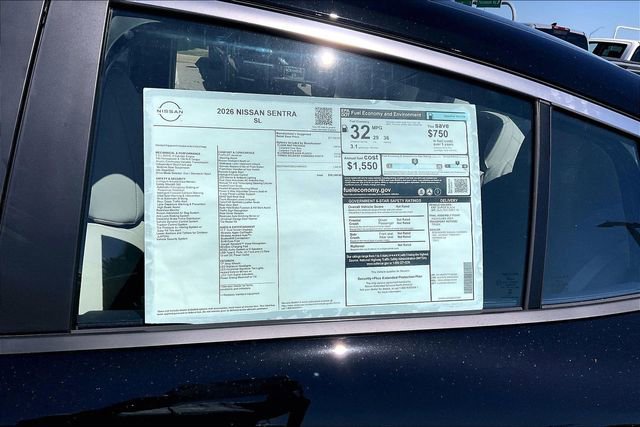 New 2026 Nissan Sentra SL w/ Floor Mat Package FWD image 13