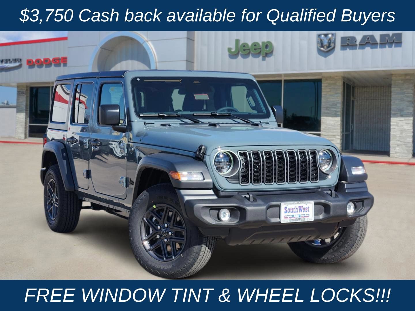 New 2026 Jeep Wrangler Unlimited Sport AWD/4WD 360° Tour