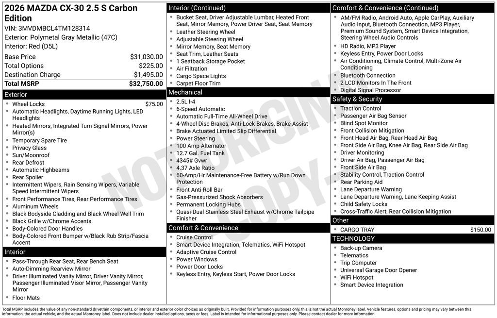 New 2026 MAZDA CX-30 AWD 2.5 S image 31