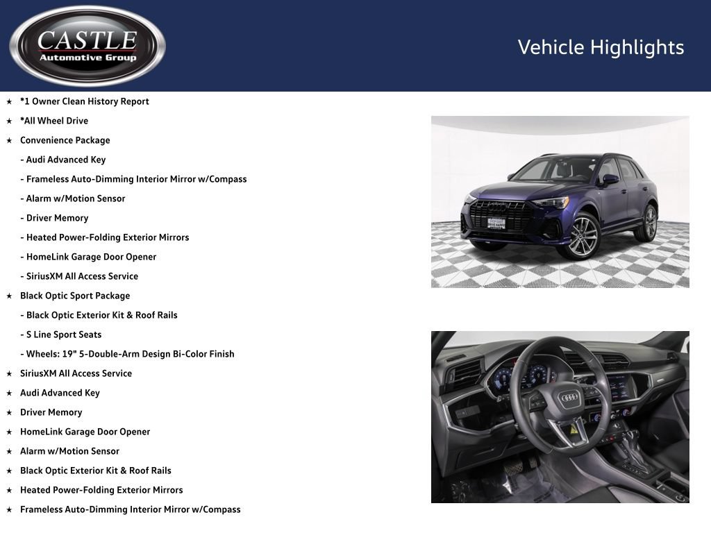Used 2022 Audi Q3 2.0T Premium w/ Black Optic Sport Package AWD/4WD image 4