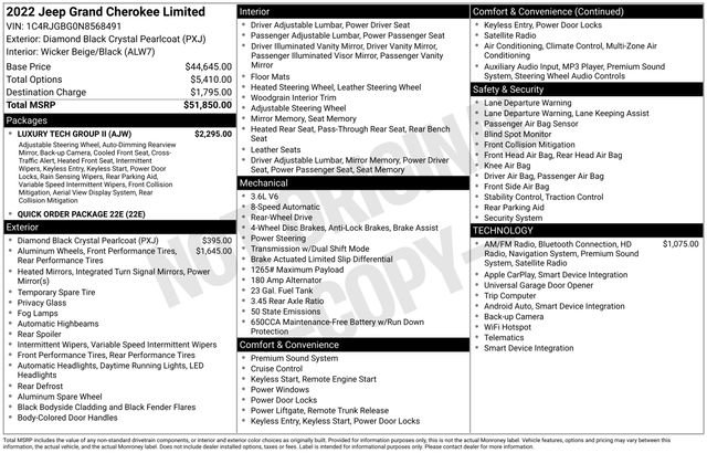 Used 2022 Jeep Grand Cherokee Limited w/ Luxury Tech Group II image 5