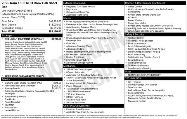 Used 2025 RAM 1500 RHO w/ RHO Level 1 Equipment Group image 9