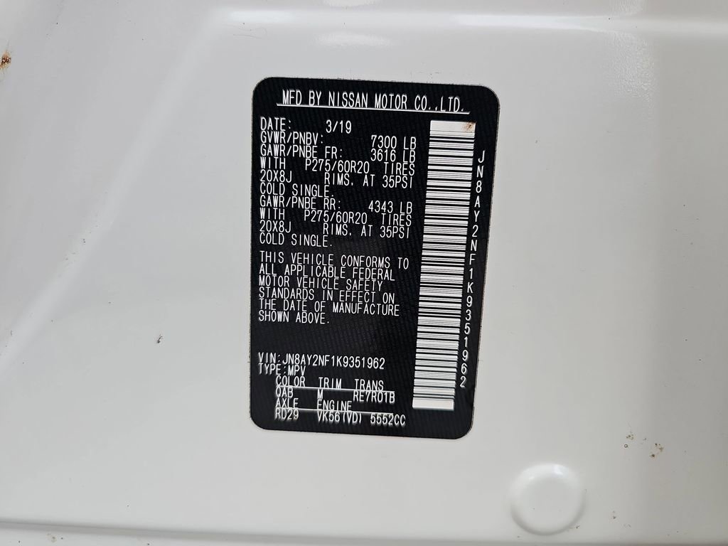 Used 2019 Nissan Armada Platinum w/ Captain's Chairs Package RWD image 40